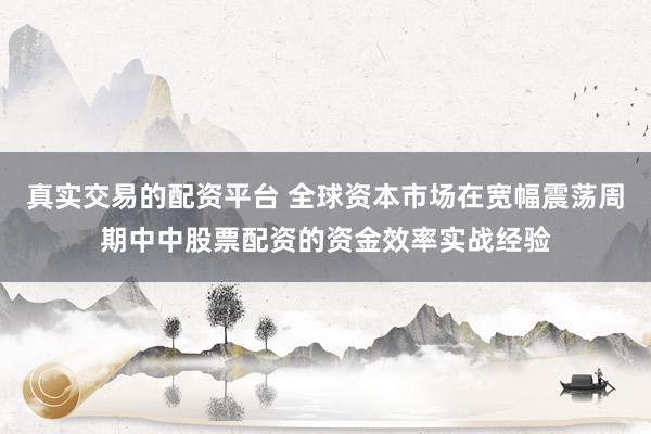 真实交易的配资平台 全球资本市场在宽幅震荡周期中中股票配资的资金效率实战经验